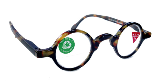 NY FIFTH AVENUE Picasso, (Premium) Reading Glasses, High End Readers +1.25 to +3 magnifying, Circle optical Frames. Round Tortoise (Brown) NY Fifth Avenue. - Product image