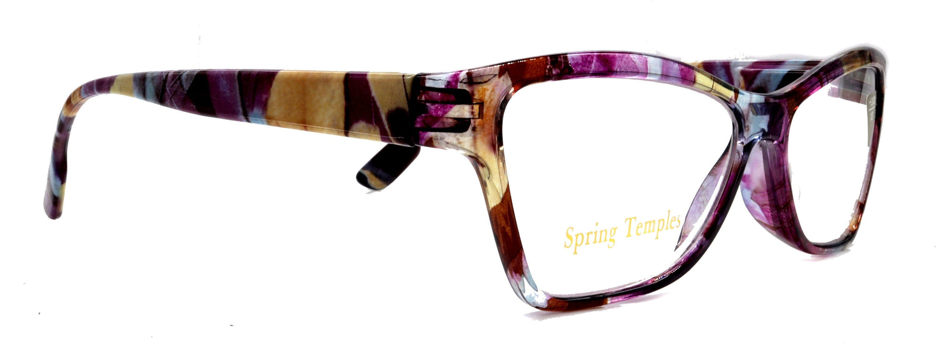 Avian,  (Premium) Reading Glasses, High End Reader +1.25 to +3 Magnifying Eyeglass, Cat Eye (Purple n Blue) Feather Pattern. NY Fifth Avenue