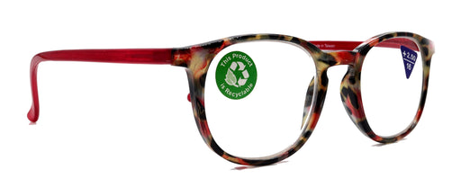 NY FIFTH AVENUE Ella, (Premium) Reading Glasses Round. High End Readers Modern Circle Style (Red) Brown Tortoiseshell +1.25..+3 Magnifying NY Fifth Avenue - Product image