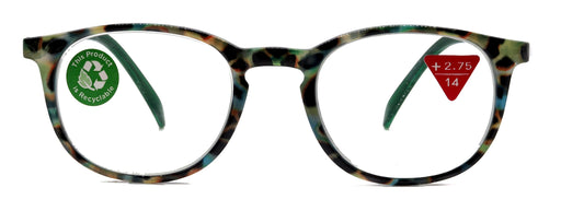 NY FIFTH AVENUE Ella, (Premium) Reading Glasses Round. High End Readers Modern Circle Style (Green) Brown Tortoiseshell +1.25..+3 Magnifying NY Fifth Avenue - Product image