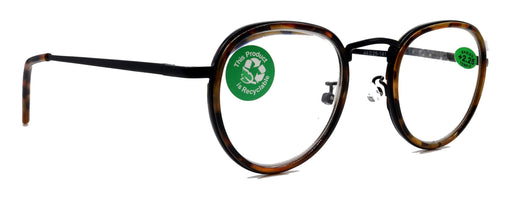 NY FIFTH AVENUE Cassie, (Premium) Reading Glasses Round. High End Reader Modern Circle Style (Brown, Gold) Wire Frame +1.25..+3 Magnifying. NY Fifth Avenue - Product image