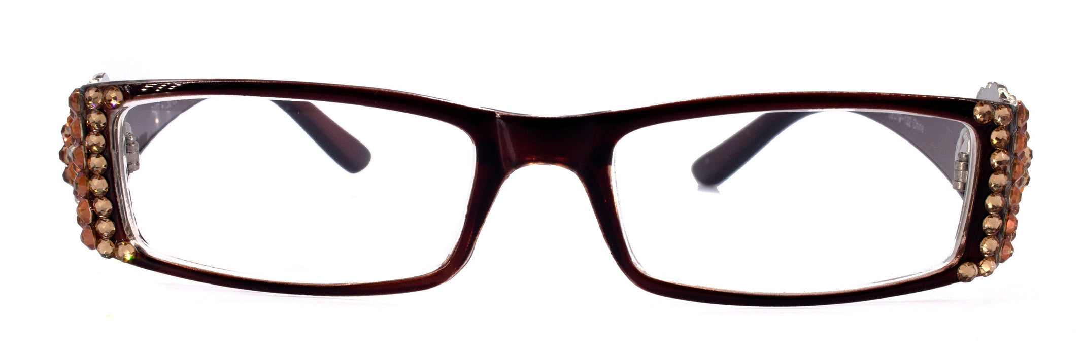 The Medallion, (Bling) Reading Glasses for Women W (Light Colorado, Cooper) Genuine European Crystals  (Brown) Berry Concho NY Fifth Avenue