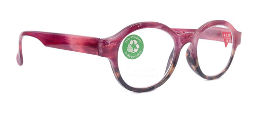 NY FIFTH AVENUE Citlalli, (Premium) Reading Glasses, Round Frame +1.25 .. +3 Magnifying Eyeglasses (Marble Pink) Circle Style. NY Fifth Avenue - Product image