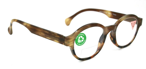 NY FIFTH AVENUE Citlalli, (Premium) Reading Glasses, Round Frame +1.25 .. +3 Magnifying Eyeglasses (Marble Brown) Circle Style. NY Fifth Avenue - Product image