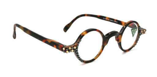 NY FIFTH AVENUE Picasso, (Bling) Women Reading Glasses W (Light Colorado, Cooper) Genuine European Crystals, Round (Brown) Tortoiseshell. NY Fifth Avenue - Product image