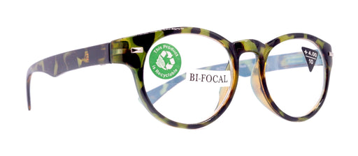 NY FIFTH AVENUE Brook, (Line Bifocal) (Premium) Reading Glasses, High-End Readers 1.25 to 3 Magnifying, Fashion Round (Tortoise Brown, Blue) NY Fifth Avenue - Product image
