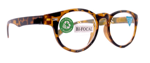 NY FIFTH AVENUE Brook, (Line Bifocal) (Premium) Reading Glasses, High-End Readers +1.25 to +3 Magnifying, Fashion Round (Tortoise Brown) NY Fifth Avenue - Product image