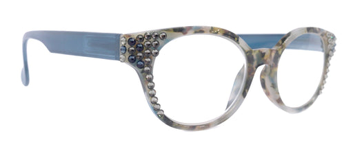 NY FIFTH AVENUE Sally, (Bling) Women Reading Glasses W (Black Diamond, Montana) Genuine European Crystals, +1.25..+3 (Blue) Tortoiseshell. NY Fifth Avenue - Product image