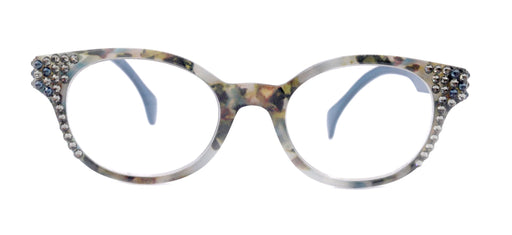 NY FIFTH AVENUE Sally, (Bling) Women Reading Glasses W (Black Diamond, Montana) Genuine European Crystals, +1.25..+3 (Blue) Tortoiseshell. NY Fifth Avenue - Product image