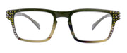 NY FIFTH AVENUE Piper, (Bling) Reading Glasses for Women W (Black Diamond, Olivine) Genuine European Crystals. (Black Green Faded Stripes) NY Fifth Avenue - Product image