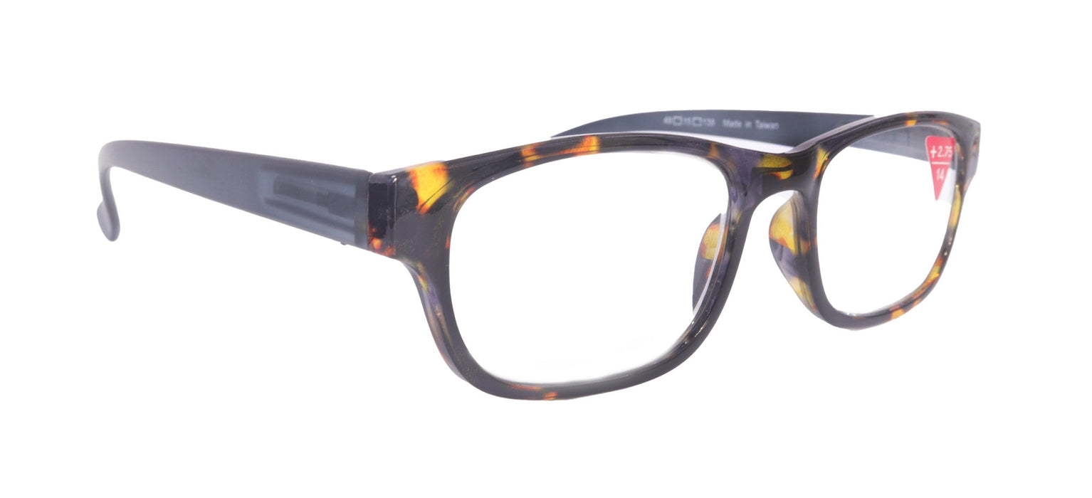 Jade, Premium Reading Glasses High End Reading Glass +1.25 to +6.00 magnifying glasses, Square, Gray optical Frames