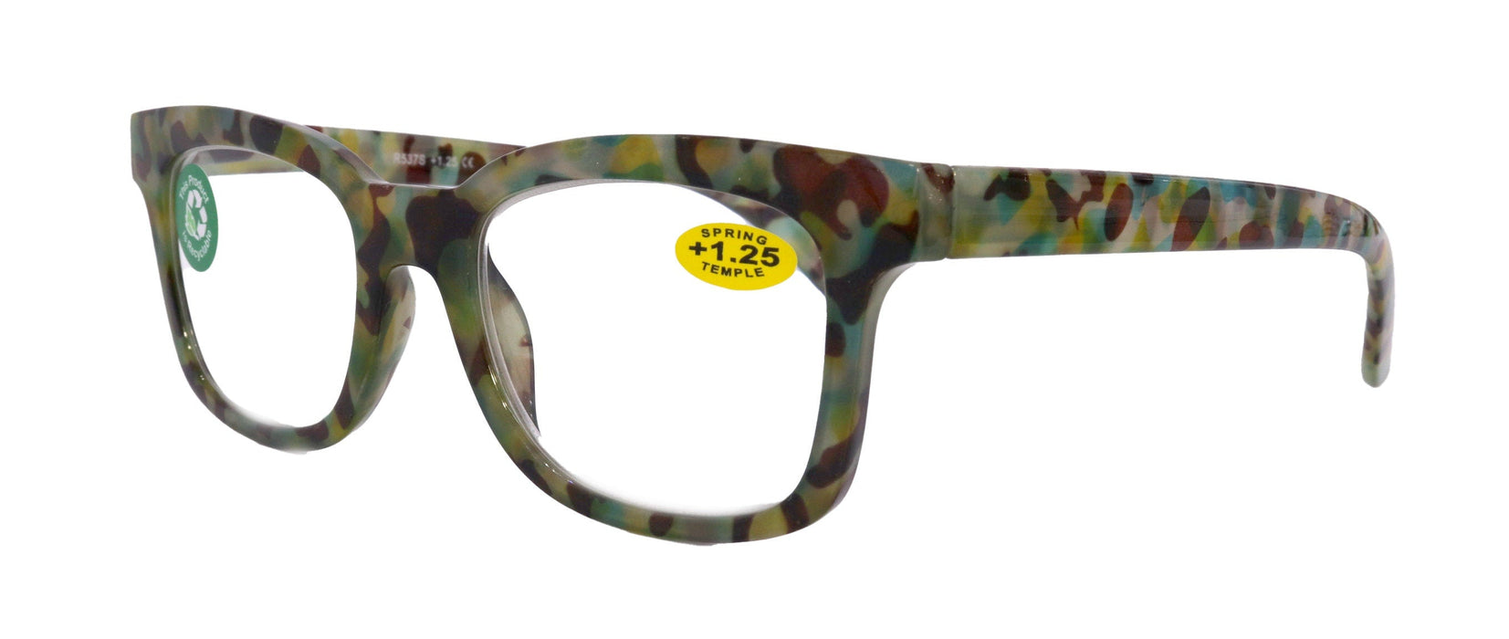 Premium Reading Glasses High End Reading Glass +1.25 to +3 magnifying glasses, Square. optical Frames