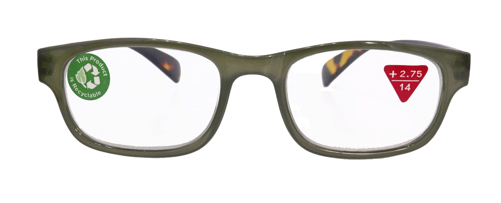 Jade, Premium Reading Glasses High End Reading Glass +1.25 to +6.00 magnifying glasses, Square, Olive green, optical Frames
