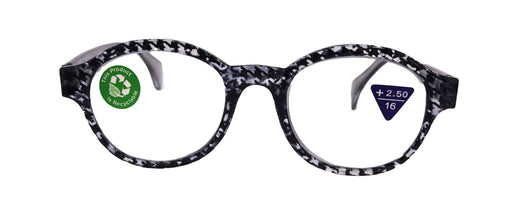 NY FIFTH AVENUE The Alchemist, (Premium) Reading Glasses, High End Readers, Magnifying Eyeglasses, (Black Translucent) (Round) (Houndstooth) NY Fifth Avenue - Product image