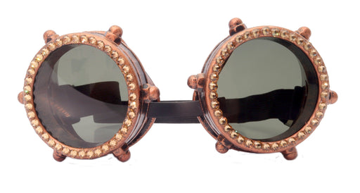NY FIFTH AVENUE Bling Steampunk Goggles Diesel, Vintage Style, Burning Man, Rave Eyewear, Wasteland, Steampunk Goggles, Vintage Style, Retro, - Product image