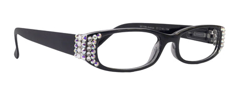 NY FIFTH AVENUE Elise, Bling Reading Glasses For Women W (Clear)Genuine European Crystals rectangular (Black) +1.25 ..+3, NY Fifth Avenue. - Product image