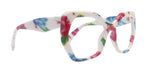 NY FIFTH AVENUE Virginia, Oversized Reading Glasses, Large Frame, High End Readers, Bifocal, Sun readers, Trendy Style, White floral, NY Fifth Avenue - Product image