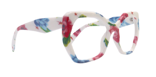 NY FIFTH AVENUE Virginia, Oversized Reading Glasses, Large Frame, High End Readers, Bifocal, Sun readers, Trendy Style, White floral, NY Fifth Avenue - Product image