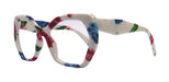 NY FIFTH AVENUE Virginia, Oversized Reading Glasses, Large Frame, High End Readers, Bifocal, Sun readers, Trendy Style, White floral, NY Fifth Avenue - Product image