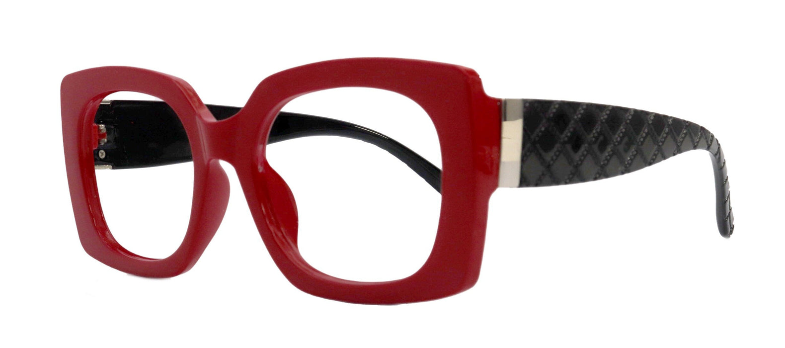 Tokio Reading Glasses, Red With Black , Large Frame, High End Readers, Bifocal,  Sun readers, Trendy Style,  NY Fifth Avenue