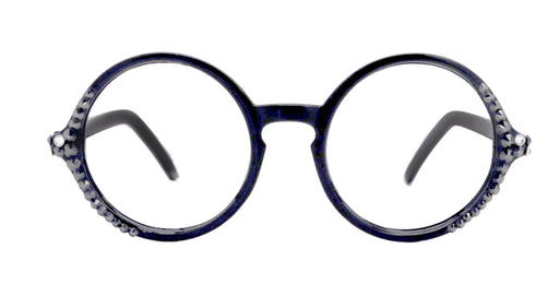 NY FIFTH AVENUE Mabel, Bling True Round vintage Reading Glasses Hematite European crystals Circle , Medium, NY Fifth Avenue - Product image