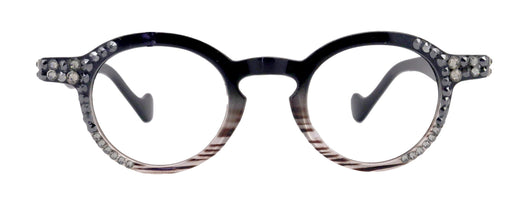 NY FIFTH AVENUE Orlando Bling Reading Glasses, High End Readers, Magnifying Eyeglasses, (Black) (Round) NY Fifth Avenue - Product image