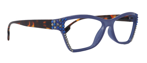 NY FIFTH AVENUE Avian, (Bling) Women Reading Glasses w (Blue n Black Diamond) Genuine European Crystals, Magnifying Cat Eye (Green) NY Fifth Avenue - Product image
