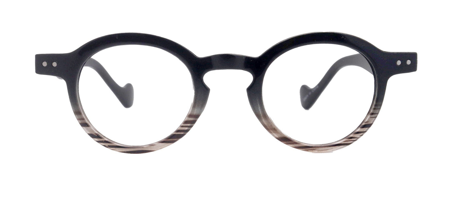 Orlando (Premium) Reading Glasses, High End Readers (Black)  (Round) Magnifying Eyeglasses, Optical, NY Fifth Avenue