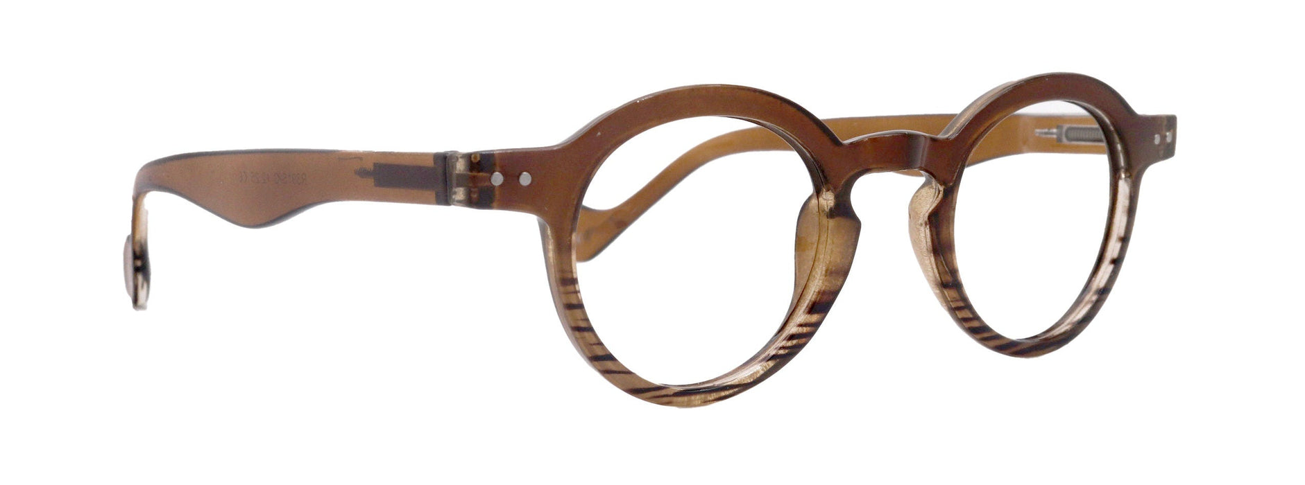 Orlando (Premium) Women Reading Glasses, High End Readers (Brown)  (Round) Magnifying Eyeglasses, Optical, NY Fifth Avenue