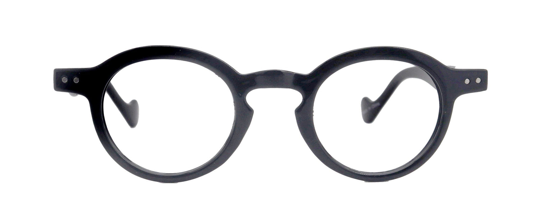 Luca, (Premium) Reading Glasses, High-End Readers (Black)  (Round) Magnifying Eyeglasses, Optical, NY Fifth Avenue