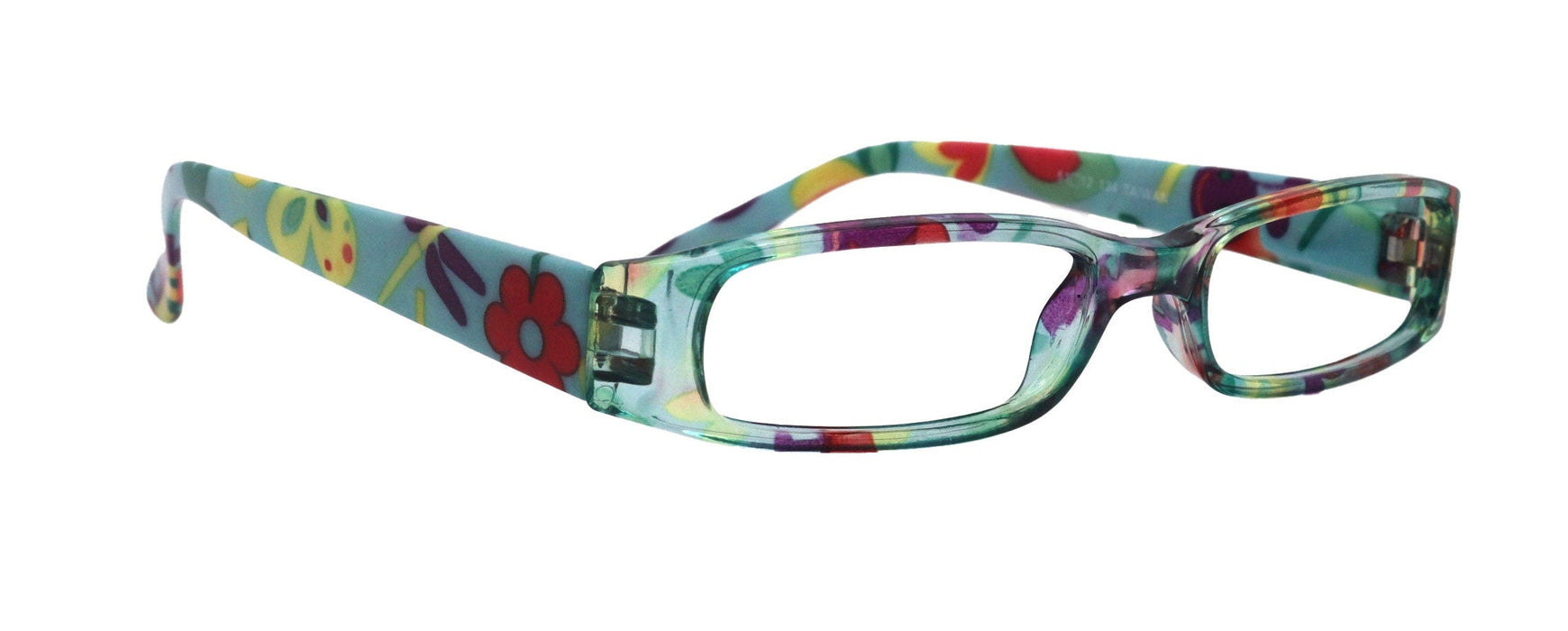 Elsa, Premium Reading Glasses for Women    (Teal, Yellow) Optical Frame, NY Fifth Avenue