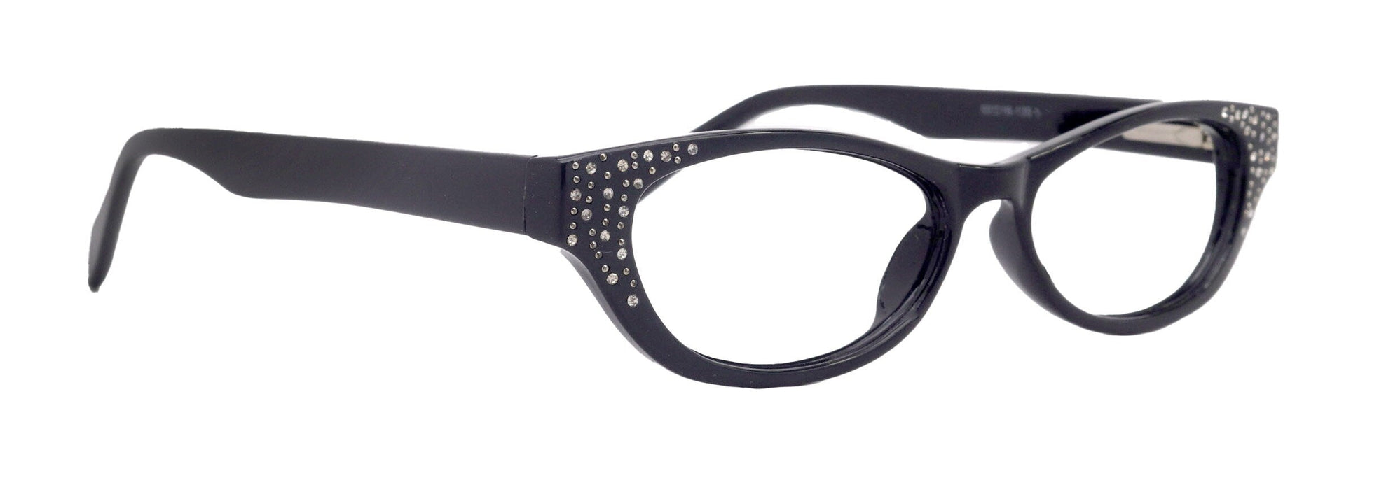 Premium Reading Glasses High End Reading Glass Black  +1.25 to +3.00 magnifying glasses, Cat Eye. optical Frames