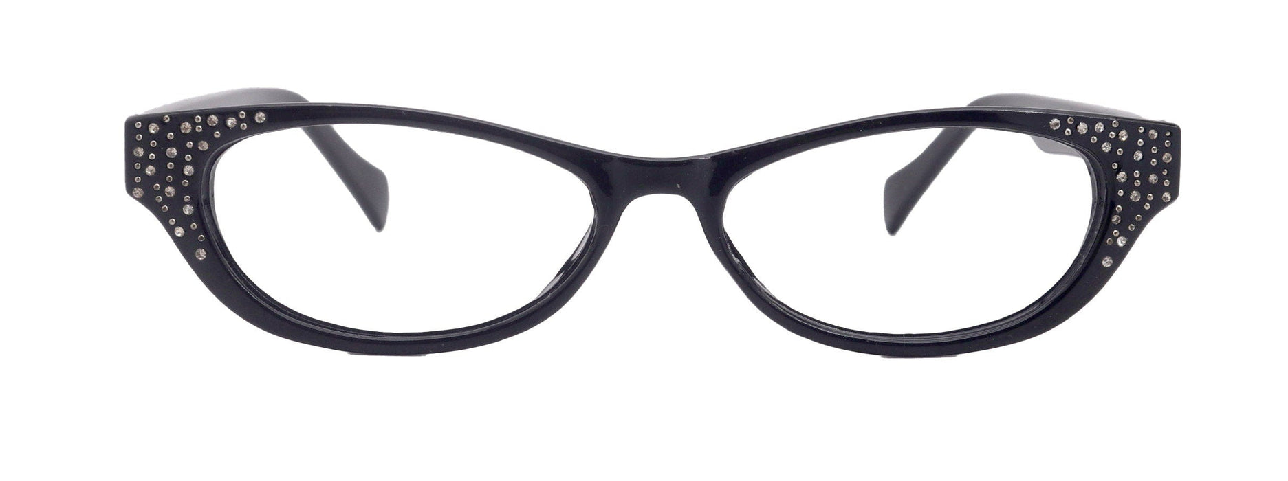 Premium Reading Glasses High End Reading Glass Black  +1.25 to +3.00 magnifying glasses, Cat Eye. optical Frames