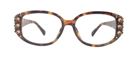 NY FIFTH AVENUE Petunia Bling Reading Glasses, Copper W Brown, Large Frame, High End Readers, Bifocal, Sun readers, Trendy Style, NY Fifth Avenue - Product image