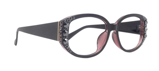 NY FIFTH AVENUE Petunia Oversized Bling Reading Glasses, Hematite, Large Frame, High-End Readers, Bifocal, Sun readers, Trendy Style, NY Fifth Avenue - Product image