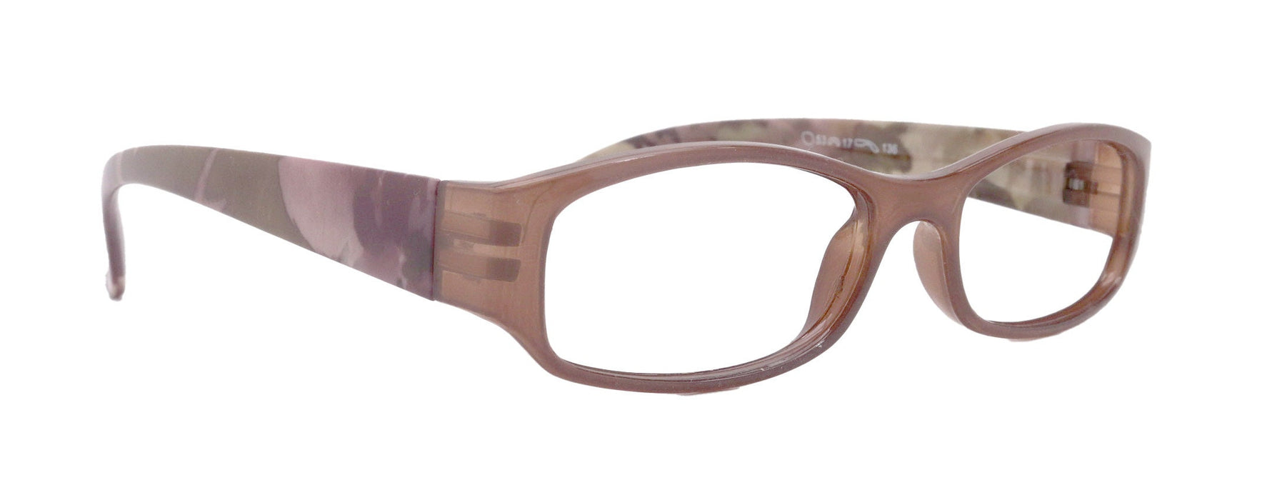 Rosie Premium Reading Glasses, Fashion Reader (Flower Brown) Print, Oval Shape +4  High Magnification, NY Fifth Avenue