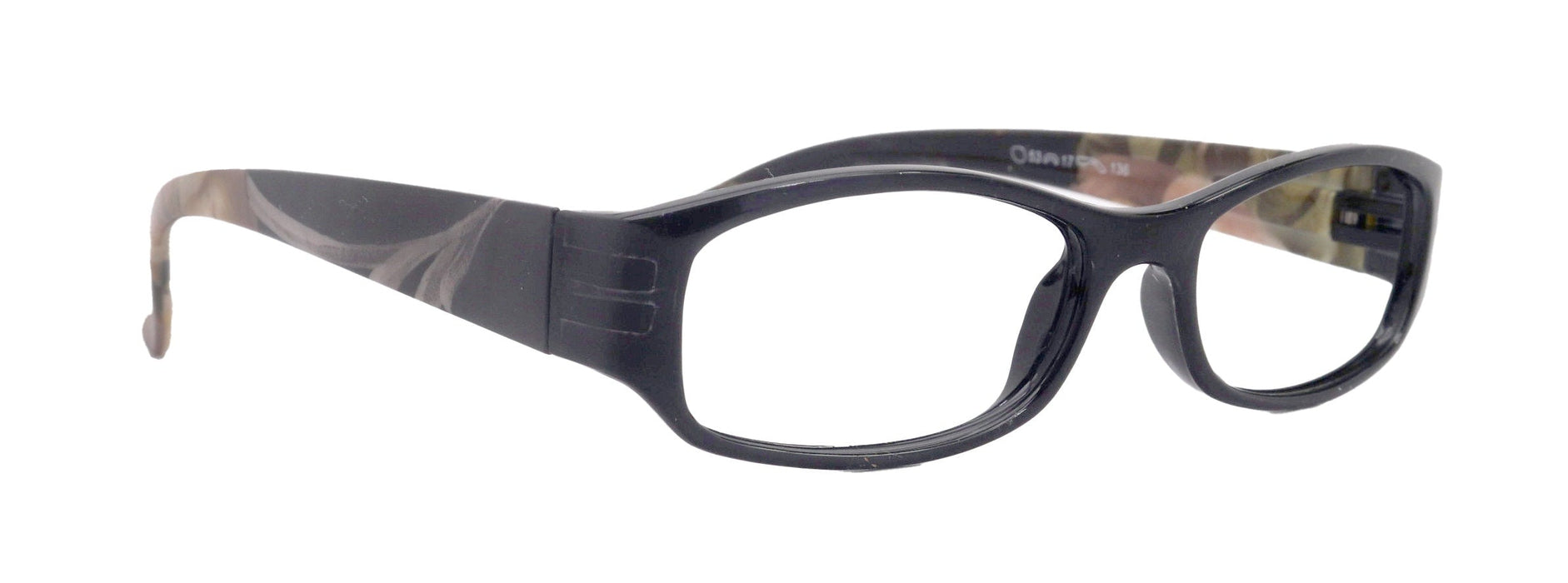 Rosie Premium Reading Glasses, Fashion Reader (Flower Black) Print, Oval Shape +4  High Magnification, NY Fifth Avenue
