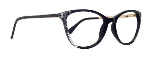 NY FIFTH AVENUE Cattitude Bling Reading Glasses 4 Women W Hematite N Clear Genuine European Crystals, 1.00 to 4.00 Magnifying Cat Eye NY Fifth Avenue - Product image