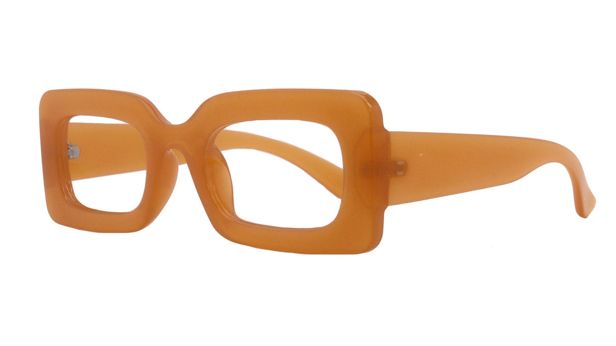 Sophie Premium Reading Glasses, High End Readers +1.25..+3 Magnifying Glasses ORANGE Rectangular   NY Fifth Avenue