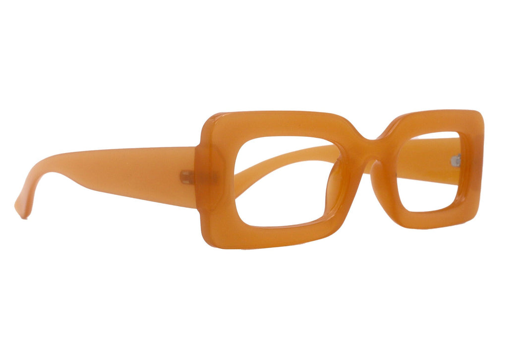 Sophie Premium Reading Glasses, High End Readers +1.25..+3 Magnifying Glasses ORANGE Rectangular   NY Fifth Avenue
