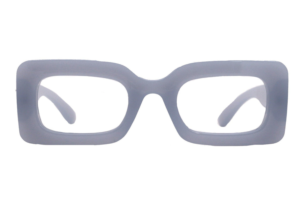 Sophie Premium Reading Glasses, High End Readers +1.25..+4.50 Magnifying Glasses Transparent Grey Rectangular   NY Fifth Avenue