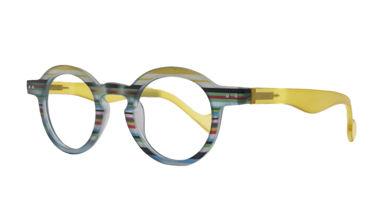 Beatrice, (Premium) Women Reading Glasses, High-End Readers (Transparent GREY )  (Round) Magnifying Eyeglasses, Optical, NY Fifth Avenue