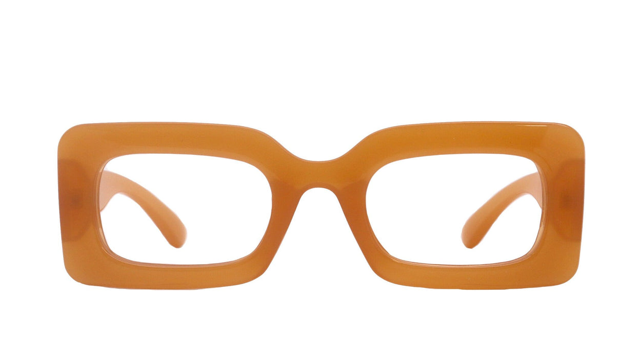 Sophie Premium Reading Glasses, High End Readers +1.25..+3 Magnifying Glasses ORANGE Rectangular   NY Fifth Avenue