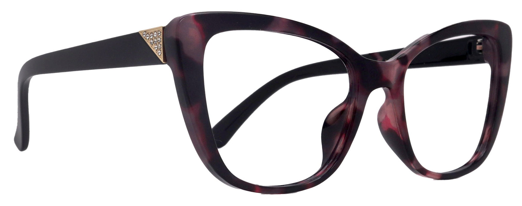 Parisian Fashion High End Bifocal or Non-Bifocal Black W Pink  Reading Glasses Cat-Eye Chic, Inspired by NY Fifth Avenue