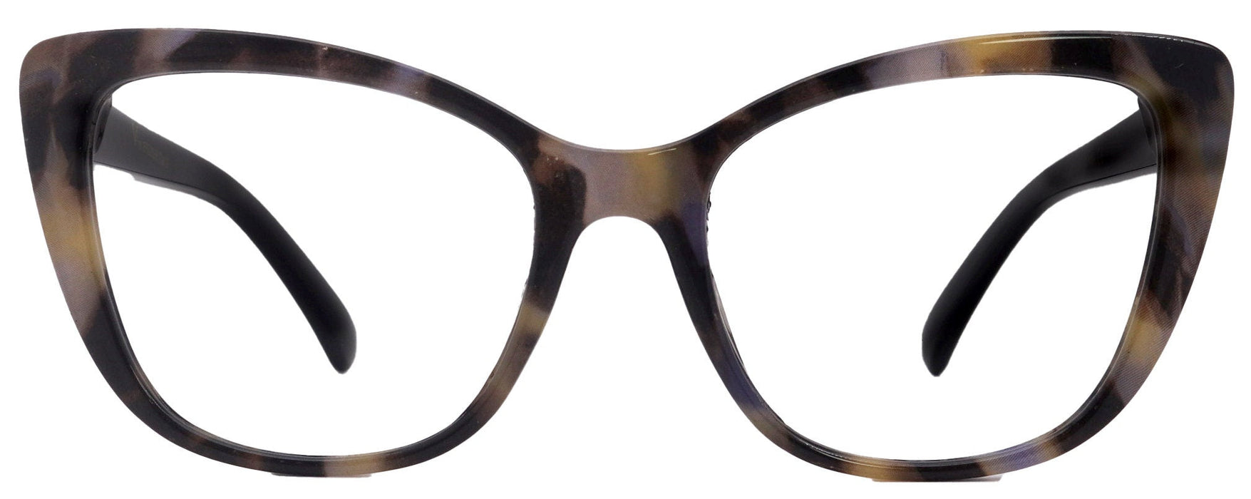 Parisian Fashion High End Bifocal or Non-Bifocal Black W Brown  Reading Glasses Cat-Eye Chic, Inspired by NY Fifth Avenue