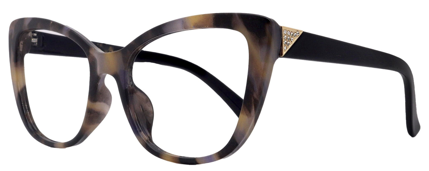 Parisian Fashion High End Bifocal or Non-Bifocal Black W Brown  Reading Glasses Cat-Eye Chic, Inspired by NY Fifth Avenue