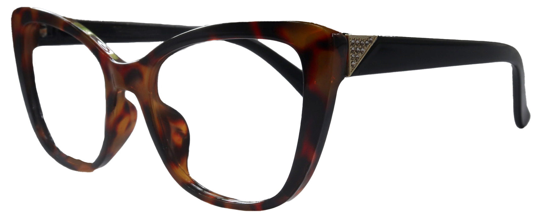 Parisian Fashion High End Line Bifocal OR Non-Bifocal Black W brown Tortoiseshell  Reading Glasses Cat-Eye Chic, Inspired by NY Fifth Avenue