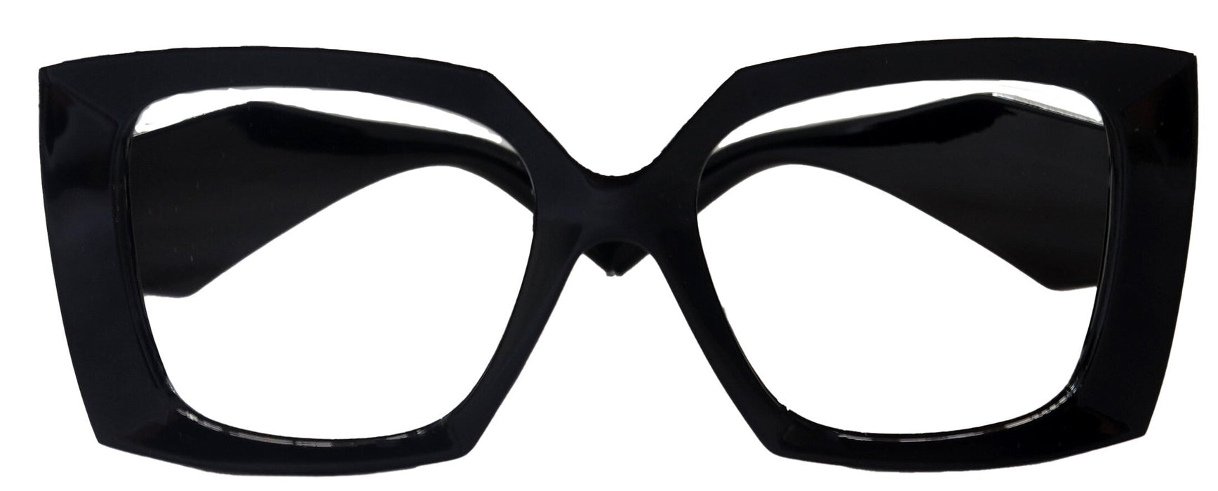 Penelope Black  Large Oversized Reading Glasses, Women Readers, High End Reading Magnifying eyeglasses,  Big Square optical Frames