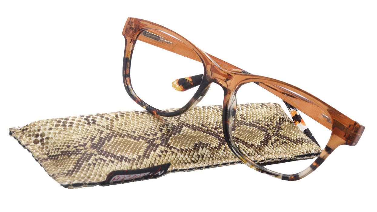 Dominique (Premium) Women Reading Glasses, High-End Reader, Magnifying, Square Style (brown Tortoise) Optical Frame. NY Fifth Avenue