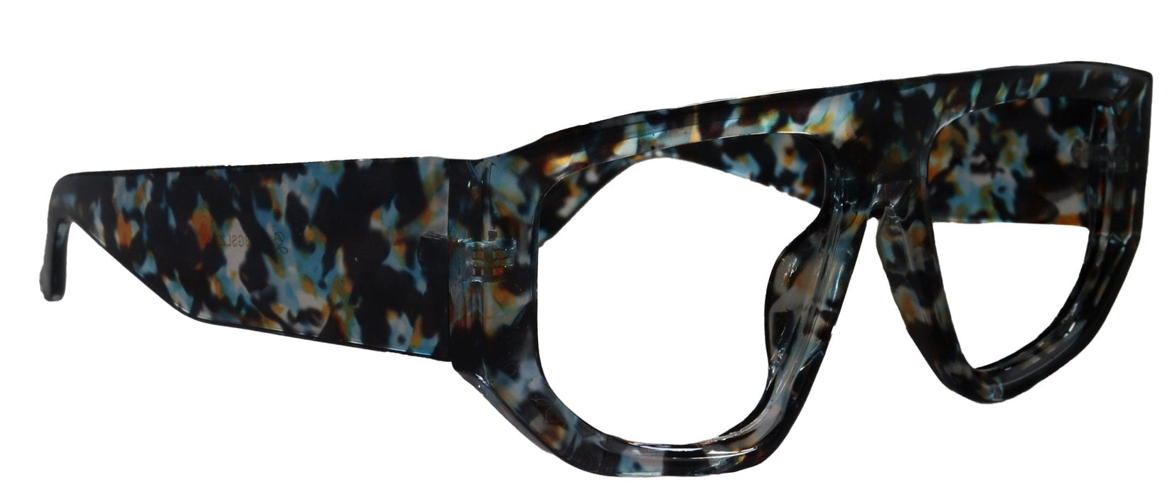 Goliath High End Bifocal or Non-Bifocal Blue W Brown  Reading Glasses Square, Inspired by NY Fifth Avenue